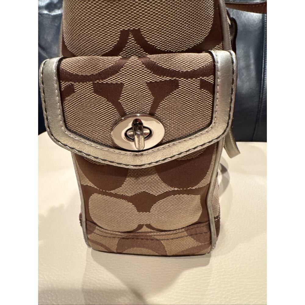 Vintage Coach Gallery East West Tote Bag In The Signature Canvas Leather Trim - Picture 5 of 16